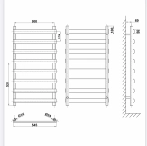 Полотенцесушитель дизайнерский ARTTIDESIGN Menton 8/992 серый матовый Фото - 2
